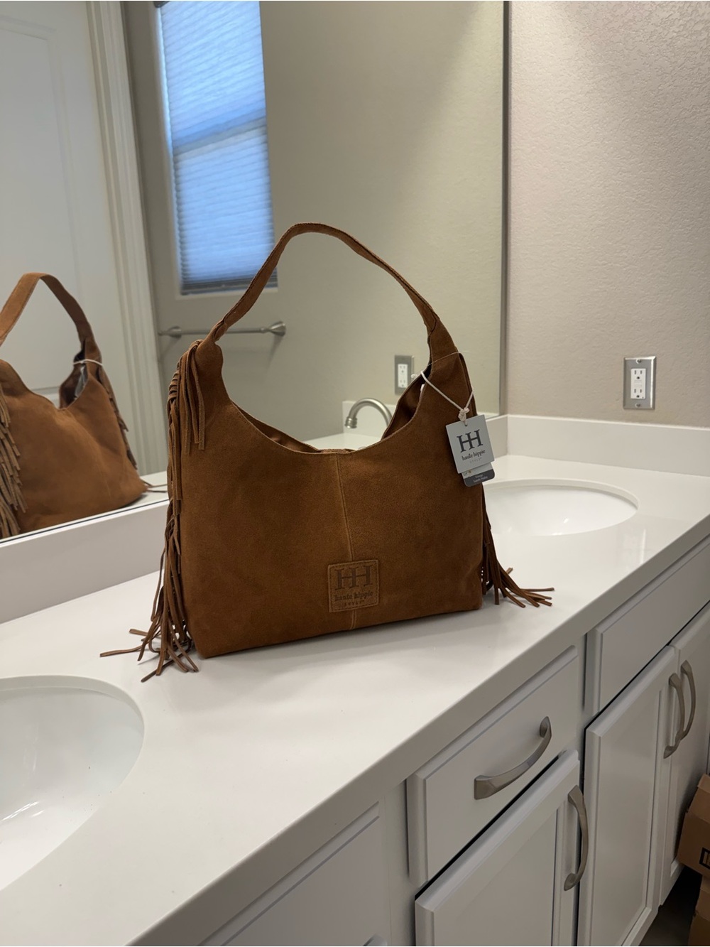 Haute Hippie COGNAC BROWN Suede Fringe Shoulder Bag  🤎NWT🤎 - Picture 13 of 14